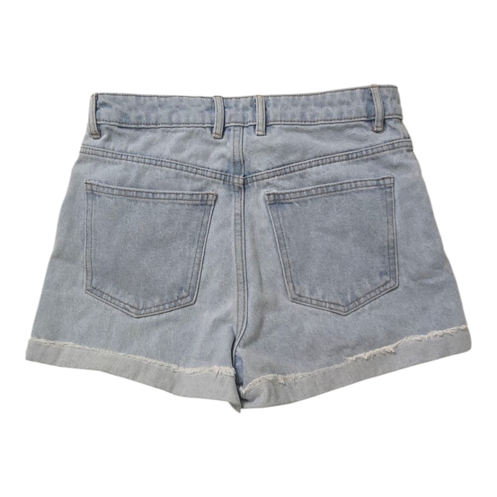 🌟Zara Light Wash Denim Shorts with Yellow Stripe - Picture 2 of 6